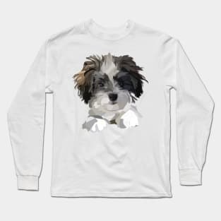 Cute Cavachon Maltese Poodle Mix Dog Long Sleeve T-Shirt